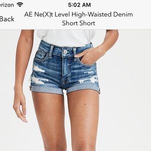 AE High-Waisted Denim Short Shorts